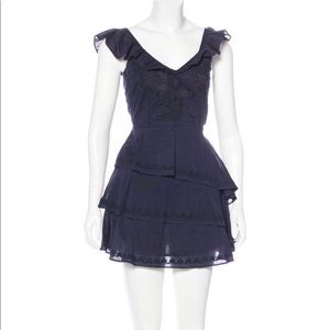 LoveShackFancy embroidered mini dress, size small